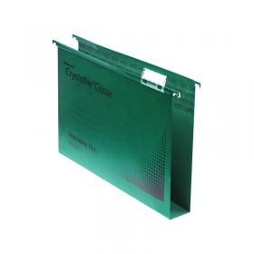 Rexel Crystalfile Extra 30mm Lateral File Green (Pack of 25) 70640 TW70640