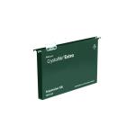 Rexel CrystalFile Extra 30mm Suspension File A4 Green (Pack of 25) 71759 TW71759