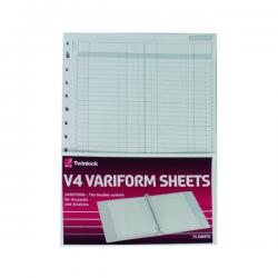 Cheap Stationery Supply of Rexel Variform V4 F1 Double Ledger Refill (Pack of 75) 75951 TW75951 Office Statationery