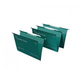 Rexel Crystalfile Classic Suspension File Foolscap Green (Pack of 50) 78046 TW78046