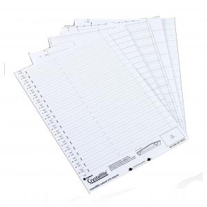 Rexel Crystalfile Printable Filing Inserts White Pack of 50 78050