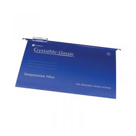 Rexel Crystalfile Classic Suspension File Foolscap Blue (Pack of 50) 78143 TW78143