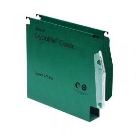 Rexel CrystalFile Classic 30mm Lateral File Green (Pack of 50) 78654 TW78654