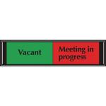 Sliding Sign Vacant/Meeting In Progress Self Adhesive 225x52mm UP20219