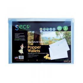 Stewart Superior Eco Biodegradable Wallet A4 Blue (5 Pack) 30085-BU UP21906