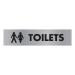 Acrylic Sign Toilet Aluminium 190x45mm SR22366