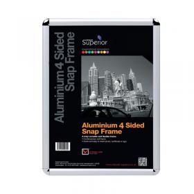 SECO Stewart Superior Snap Frame A4 Chrome ROUNDA4 UP22618