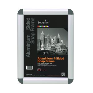 SECO Stewart Superior Snap Frame A4 Grey ROUNDGREYA4 UP30229