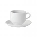 Pure White Stacking Cup x6 + Double Well Saucer x6 (Pack of 2) UTP800001 UTP800001