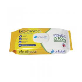 Uniwipe Bio Clinical Midi Wipes Biodegradable Wipes (Pack of 100) 1081 UW47144