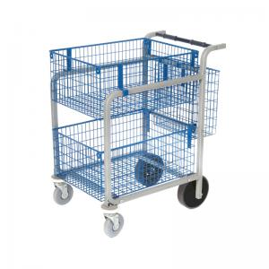 Val-U-Mail GoSecure Heavy Duty Mail Trolley 2 x Wire Baskets MT3