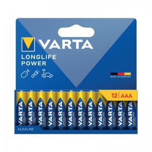 Varta Longlife Power AAA Alkaline Battery 1.5V Pack of 12 4903121782