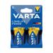 Varta Longlife Power D Alkaline Battery 1.5V (Pack of 2) 4920121422 VAR12851