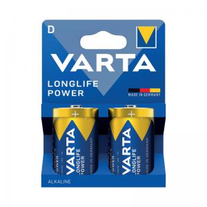 Varta Longlife Power D Alkaline Battery 1.5V Pack of 2 4920121422