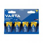 Varta Longlife Power D Alkaline Battery 1.5V (Pack of 4) 4920121424 VAR12889