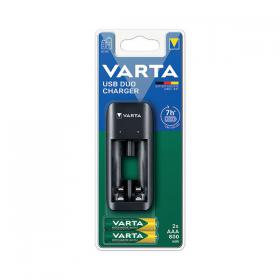 Varta USB Duo Charger AA+AAA + Recharge Batteries 2x AAA 800 mAh 57651201421 VAR99639