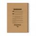 Rhino Recycled Wirebound Notebook 160 Pages 8mm Ruled A5 (Pack of 5) SRTWA5 VC41955