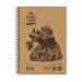 Rhino Recycled Wirebound Notebook 160 Pages 8mm Ruled A5 (Pack of 5) SRTWA5 VC41955