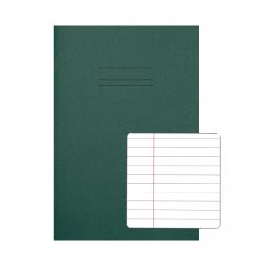 Rhino Stationery Rhino Exercise Book 8mm Ruled 80P A4 Dark Green Pack