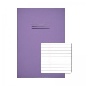 Rhino Stationery Rhino Exercise Book 8mm Ruled 80 Pages A4 Purple Pack