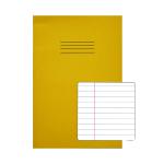 Rhino Exercise Book 8mm Ruled 80 Pages A4 Yellow (Pack of 50) VC48472 VC48472