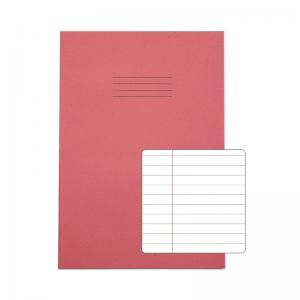 Rhino Stationery Rhino Exercise Book 80 Page A4 8mm Ruled Pink