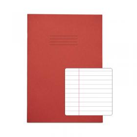 Rhino Stationery Rhino Exercise Book 80 Page A4 8mm Ruled Red Contract (Pack of 50) VEXV668-495-0 VC51232