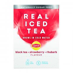Cheap Stationery Supply of Lipton Cold Brew Black Tea Strawberry and Rhubarb (Pack of 15) 67737988 VF48326 Office Statationery