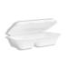 Vegware Bagasse Takeaway Box 2 Compartment 9x6 inch White (Pack of 50) B002 VG92002