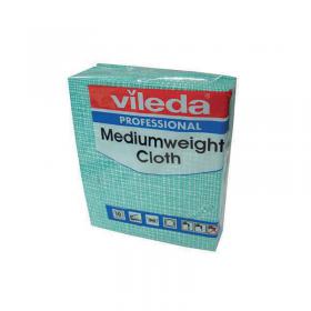 Vileda Medium Weight Cloth Green (10 Pack) 106401 VIL04870