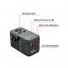 Verbatim UTA-06 GaN III Universal Travel Adapter 2x USB-C PD 100W + QC4+2x USB-A QC 3.0 Black 32121 VM32121