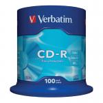 Verbatim CD-R Datalife Non-AZO 52x 700MB (Pack of 100) 43411 VM34115