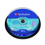 Verbatim CD-R Datalife Non-AZO 52x 700MB (Pack of 10) 43437 VM34375