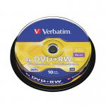 Verbatim DVD+RW Non-Printable 4x 4.7GB (Pack of 10) 43488 VM34887