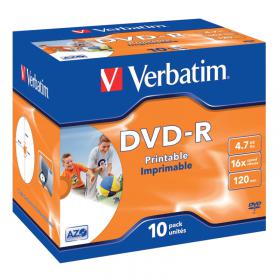 Verbatim DVD-R Speed Jewel Case 4x 4.7GB (Pack of 10) 43285 VM35211