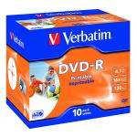 Verbatim DVD-R Speed Jewel Case 4x 4.7GB (Pack of 10) 43285 VM35211
