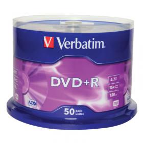 Verbatim DVD+R Non-Printable Spindle 16x 4.7GB (Pack of 50) 43550 VM35518