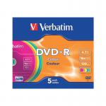 Verbatim DVD-R Non-Printable Jewel Case 16x 4.7GB (Pack of 5) 43557 VM35570