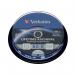 Verbatim M-Disc Blu-ray BD-R 25 GB 4x Printable Spindle (Pack of 10) 43825 VM38250