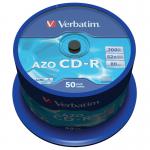 Verbatim CD-R AZO Crystal Spindle 700MB (Pack of 50) 43343 VM43343