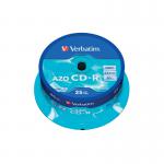 Verbatim CD-R AZO 52x 700MB Crystal Spindle (Pack of 25) 43352 VM43352