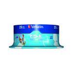 Verbatim CD-R Crystal 700MB Slim Case (Pack of 25) 43322 VM43439