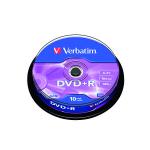 Verbatim DVD-R 16x 4.7GB Spindle Silver (Pack of 10) 43498 VM43498