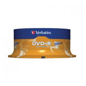 Verbatim DVD-R Colour Slim Case 4.7GB (Pack of 25) 43522 VM43522