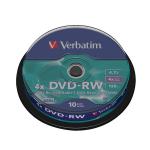 Verbatim DVD-RW 4x 4.7GB (Pack of 10) 43552 VM43552