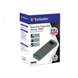 Verbatim Executive Fingerprint Secure Solid State Drive SSD USB 3.2