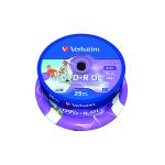 Verbatim DVD-R DL 8x 8.5GB No ID Wide Printable Spindle (Pack of 25) 43667 VM43667