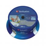 Verbatim Blu-ray BD-R 25 GB 6x Printable Spindle (25 Pack) 43811 VM43811