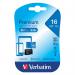 Verbatim MicroSDHC Class 10 16GB Memory Card 44010 VM44010