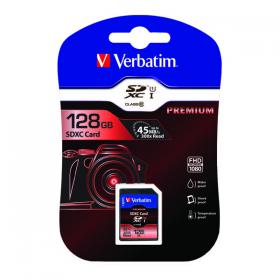 Verbatim Premium SDXC Memory Card Class 10 UHS-I U1 128GB 44025 VM44025